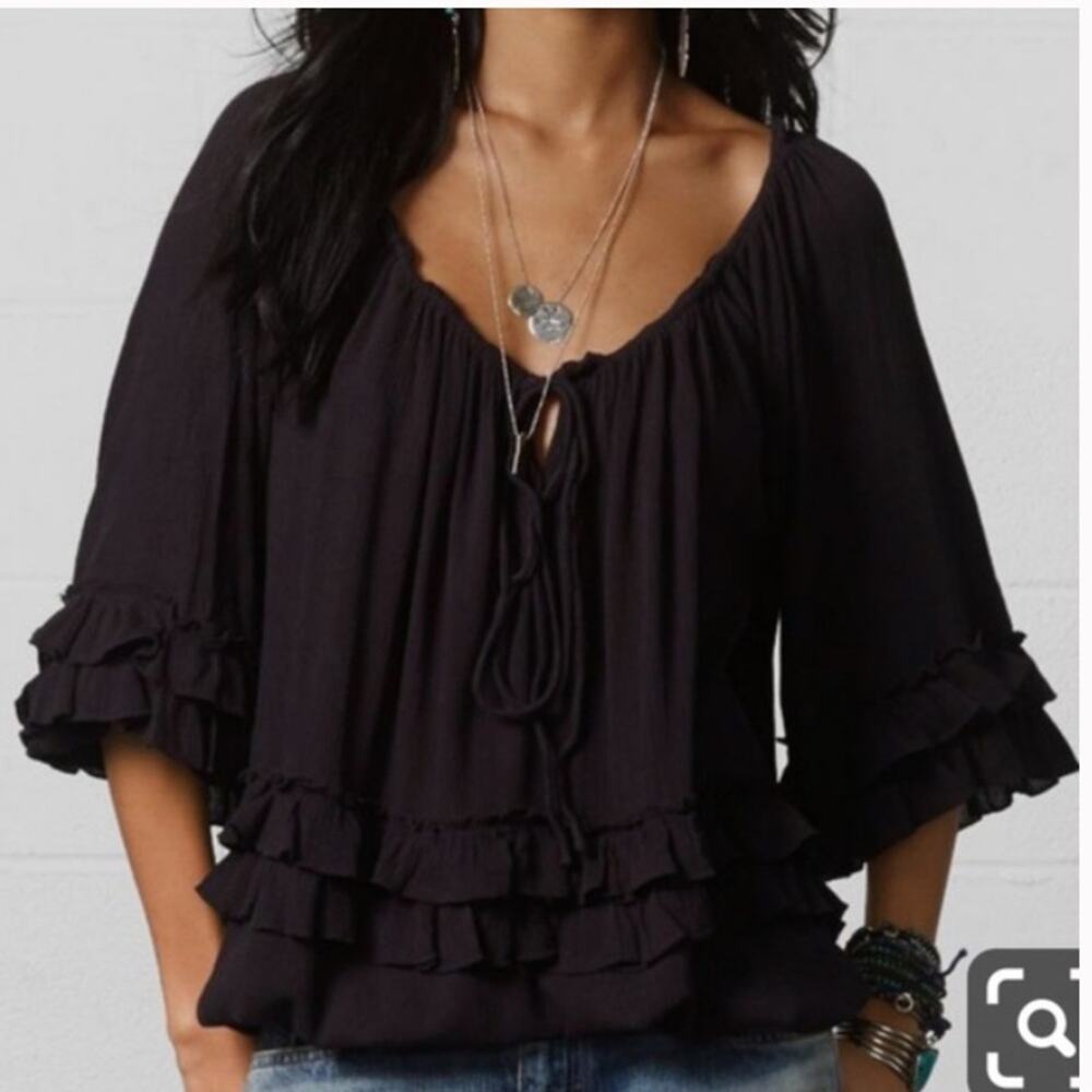 Denim & Supply by Ralph Lauren black Boho Top Size small